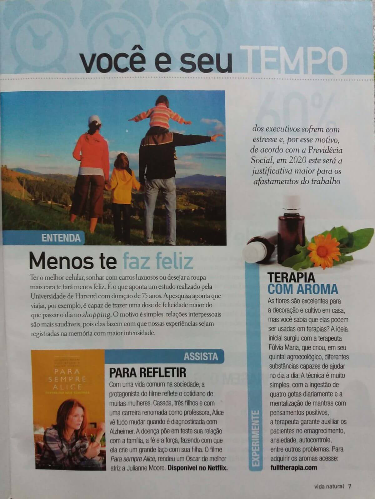 Terapia com aroma • Revista VIDA NATURAL